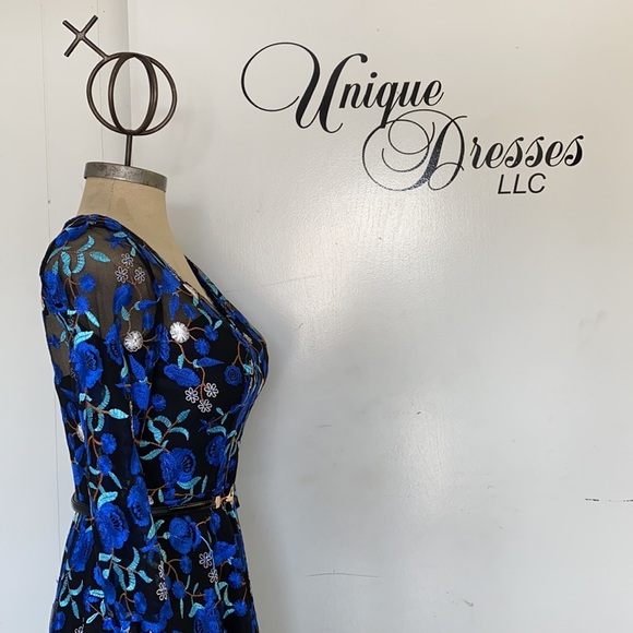 Social occasion by Mon Cheri V-Neck floral long sleeves dress - Picture 6 of 12